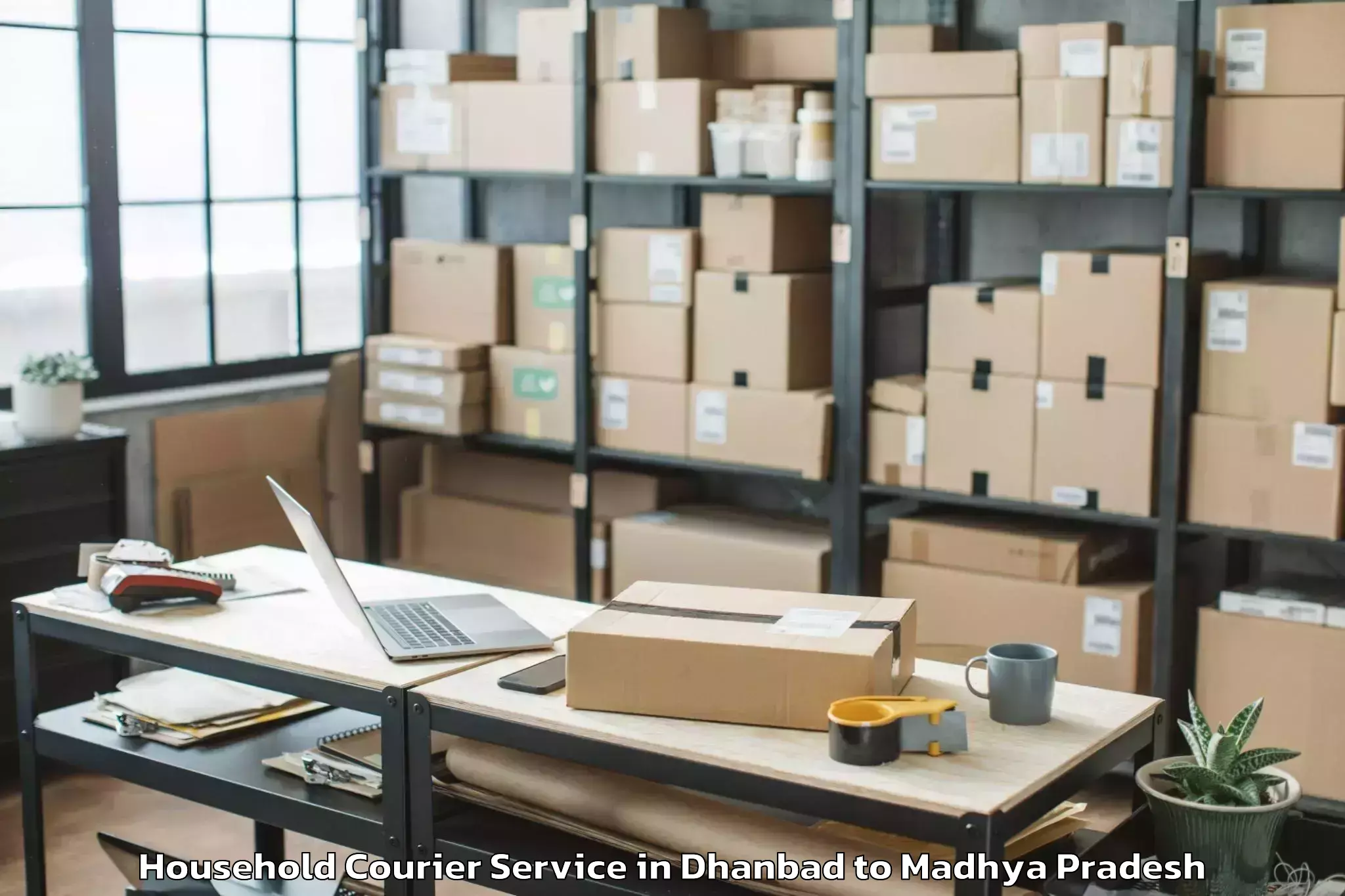 Dhanbad to Nepanagar Household Courier Booking